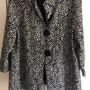 Black/White XL JM Knit Career Jacket